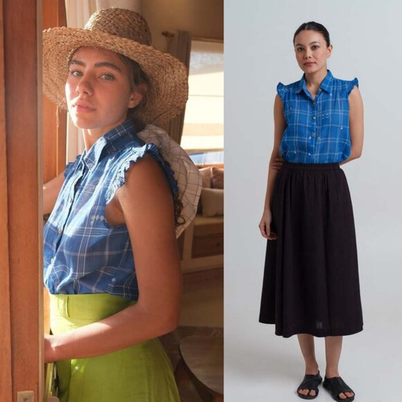 World of Crow Tops - Audrey Leary x World of Crow Indigo Mary Oliver Top XS